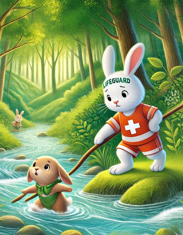 Bohaterski królik Antek w akcji ratunkowej – bajka dla dzieci o przyjaźni i odwadze.