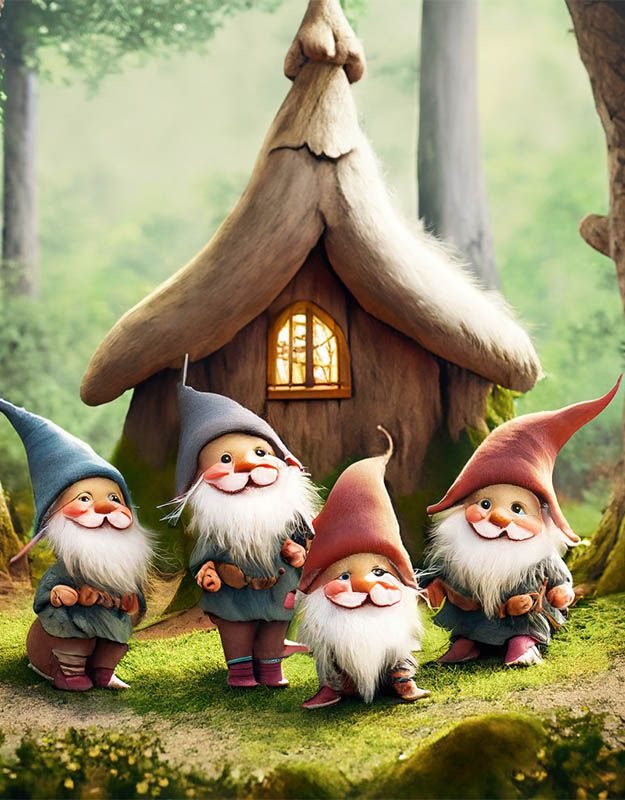 Zaczarowany las i siedmiu krasnoludków przeżywają niezwykłe przygody.