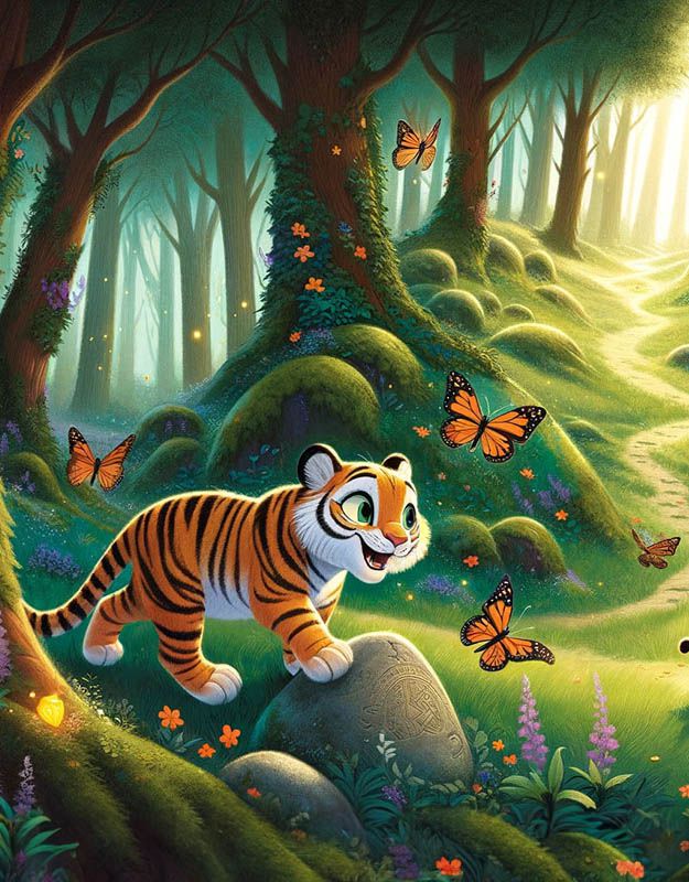 Tygrysica Tara wyrusza na pełną przygód wyprawę przez las.