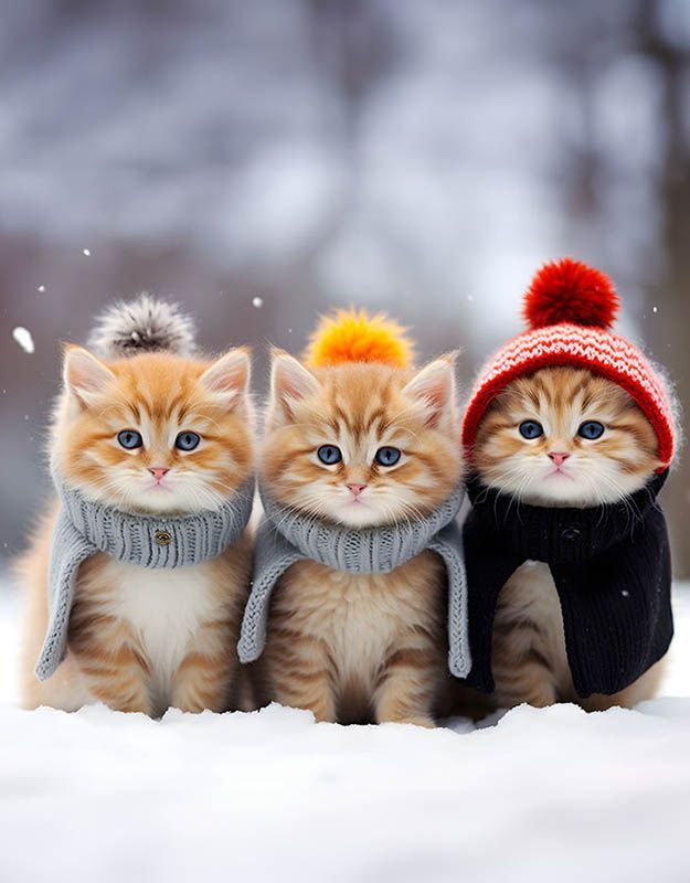 Opowieść o trzech zabawnych kotkach i ich przygodach.