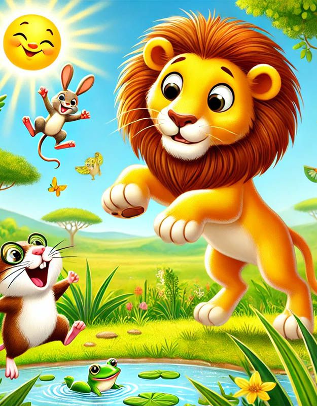 Leo staje się odważnym królem sawanny, pokonując swoje lęki.
