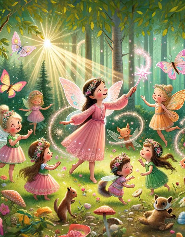 Magia przyjaźni w Lesie Iskier – opowieść o wróżkach i ich przygodach.