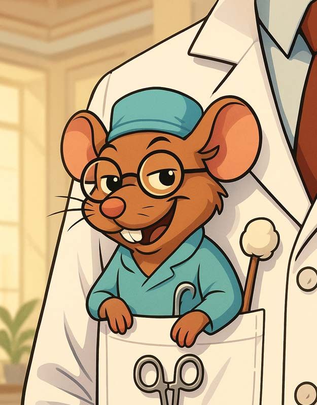 mysz w wkieszeni chirurga