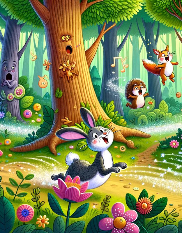 Ślimak bije rekord szybkości w magicznym lesie.